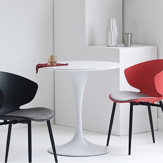 Table à manger ronde moderne en bois Table à manger de cuisine standard avec base en tulipe