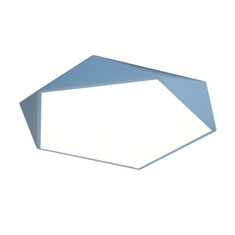 Acrylic Macaron LED Flush Mount Ceiling Light in Modern Singularity Wrought Iron Geometric Ceiling Fixture for Bedroom