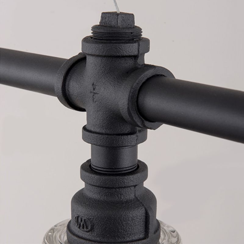 Cup Bar Island Pendant Lighting Industrial Style Metal Black Island Chandelier Light