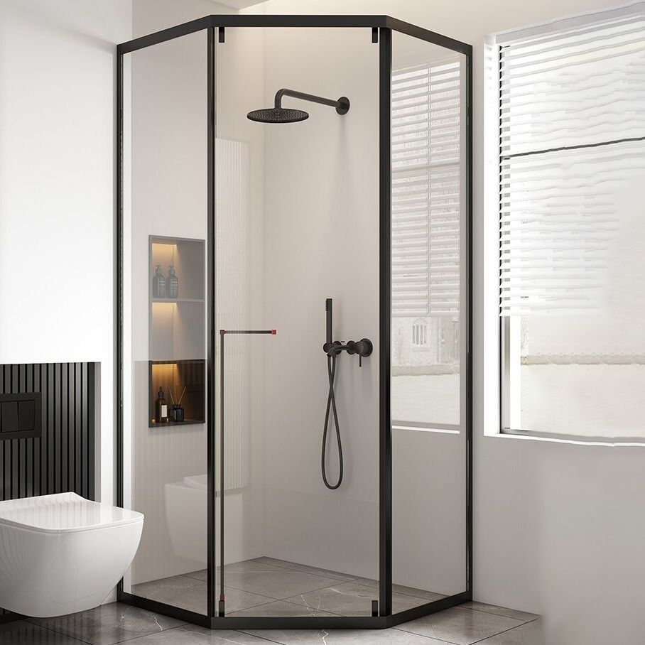 Full Frame Single Sliding Shower Door Clear Glass Shower Door