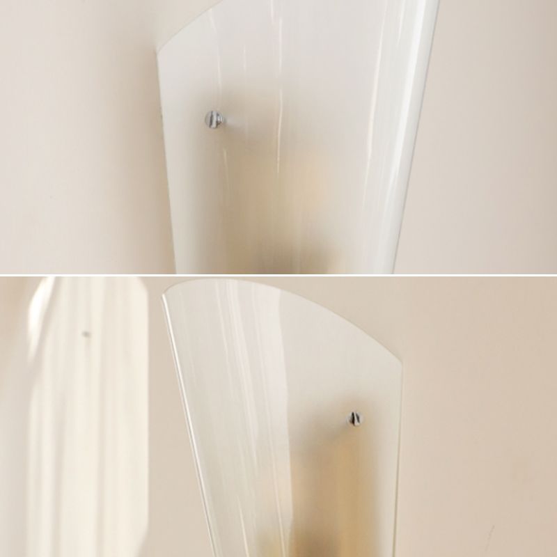 Modern Glass Wall Mounted Lamp 1-Light Wall Lights for Bedroom