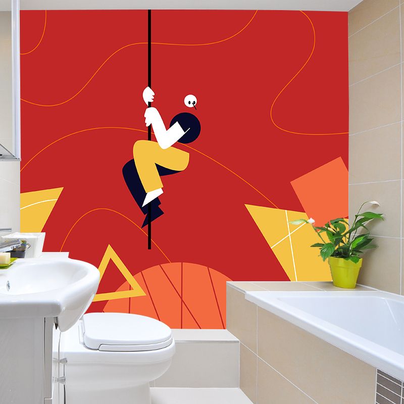 Red-Yellow Suspension Artwork Mural Waterproofing Artistic Bedroom Wall Decoration