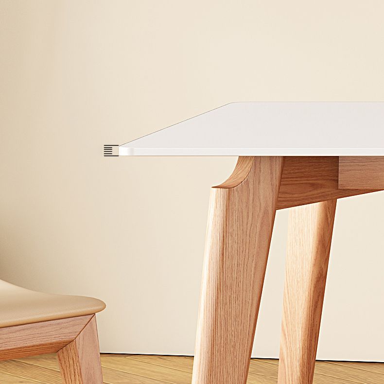 Sintered Stone Dining Table Wooden Base Dinner Table for Dining Room