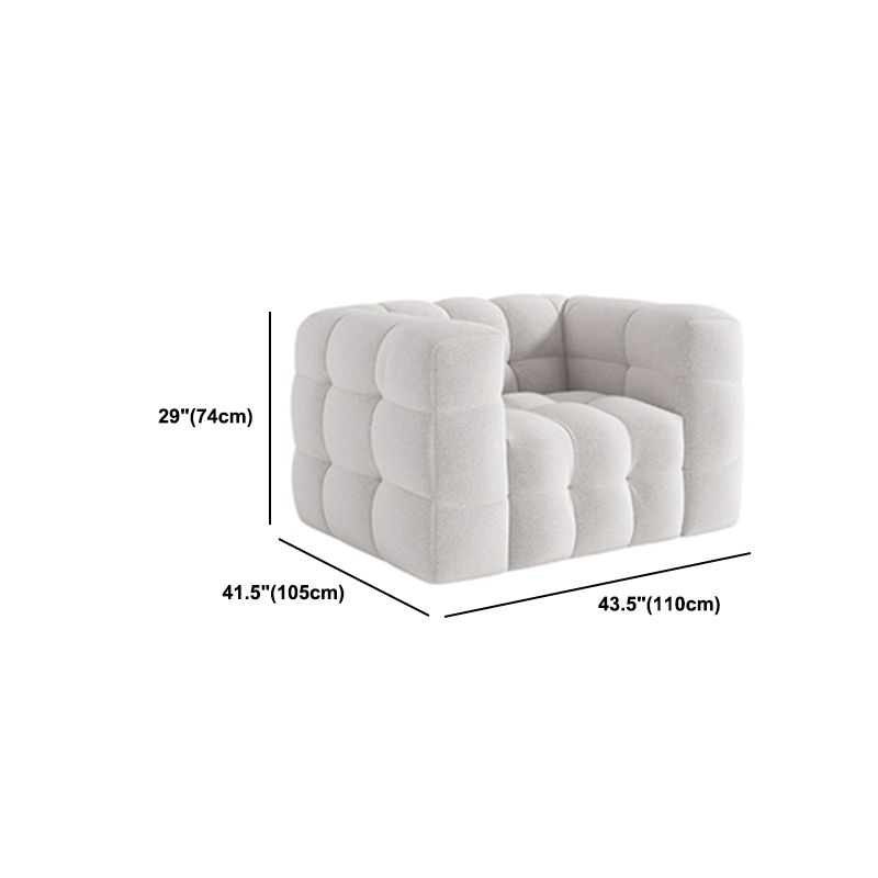Wool Tuxedo Arm Sofa Contemporary Standard Sofa with Biscuit Back