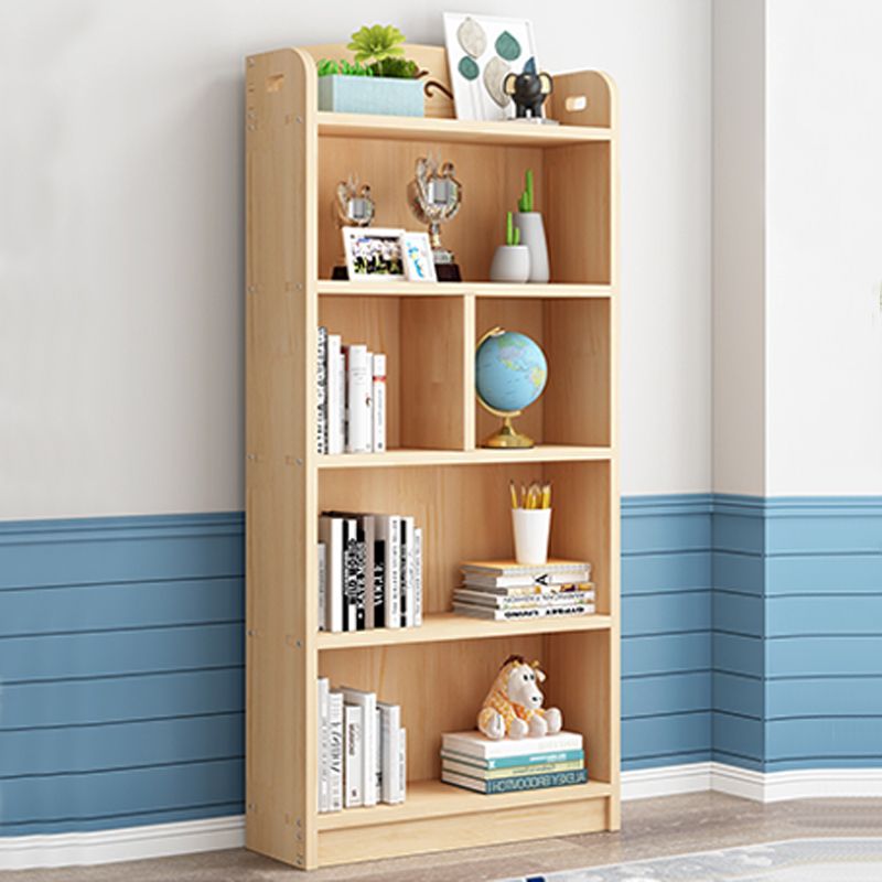 Scandinavian Natural Standard Bookshelf Pine Wood Vertical Bookcase