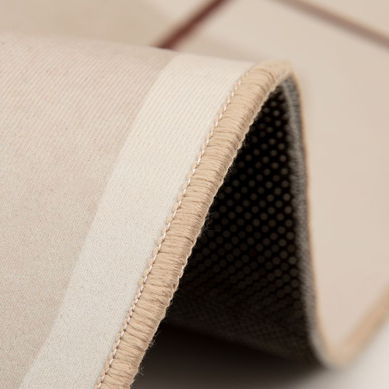 Weißer, moderner Teppich für den Innenbereich, Polyester-Farbblock-Teppich, rutschfester Teppich für die Heimdekoration