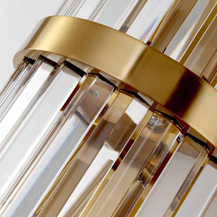 Luce murale cilindrica cristallina nella moderna lampada da parete a 2 luci di elettroplate in stile creativo