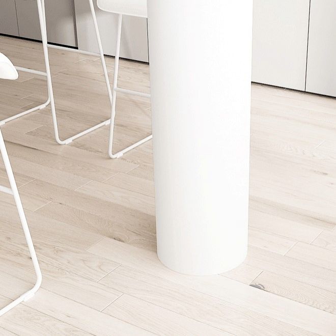 Cafe and Break-room Bistro Accent Dining Table Modern Stone Double Pedestal Counter Table