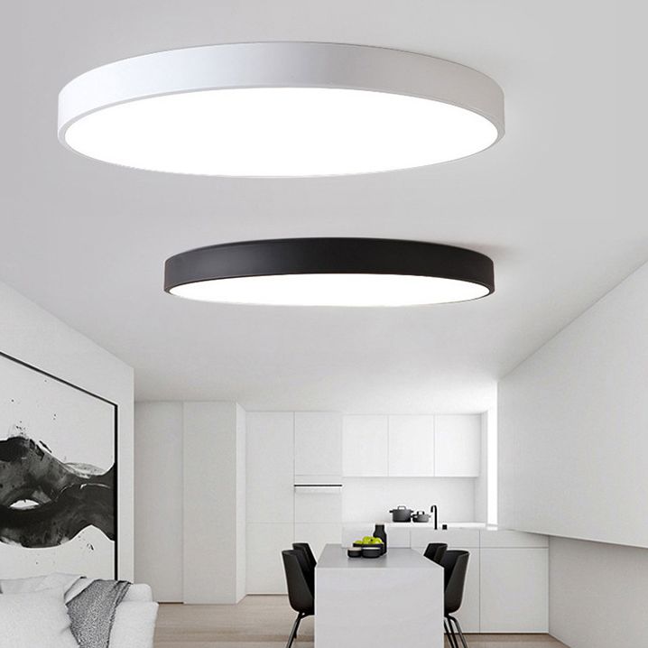 Moderne einfache dünne runde LED Deckenleuchte Acryl Schmiedeeisen Deckenleuchte Licht für Schlafzimmer