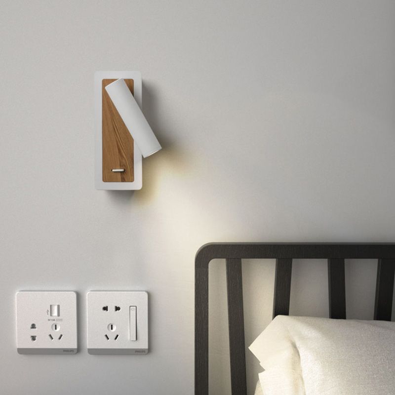 Estilo moderno Simple Black & White All Sponce Light con sombra acrílica para el dormitorio