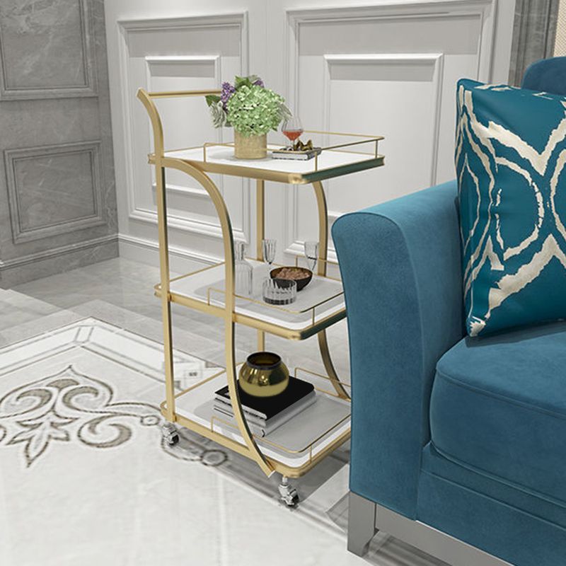 Contemporary Prep Table Rolling Rectangle Metal Prep Table for Kitchen