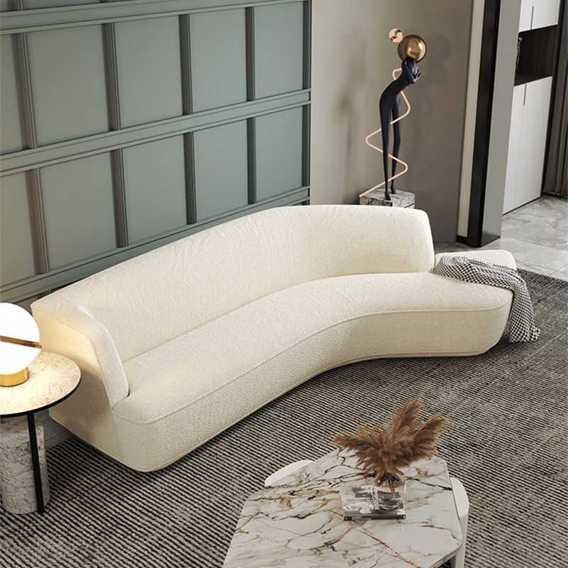 30" Wide Contemporary Sectional Sofa Fabric Curved Corner Sectional