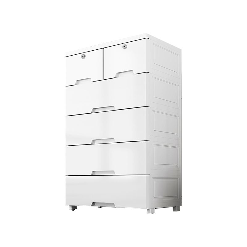 White Plastic Storage Cabinet with Legs Contemporary Wardrobe Armoire
