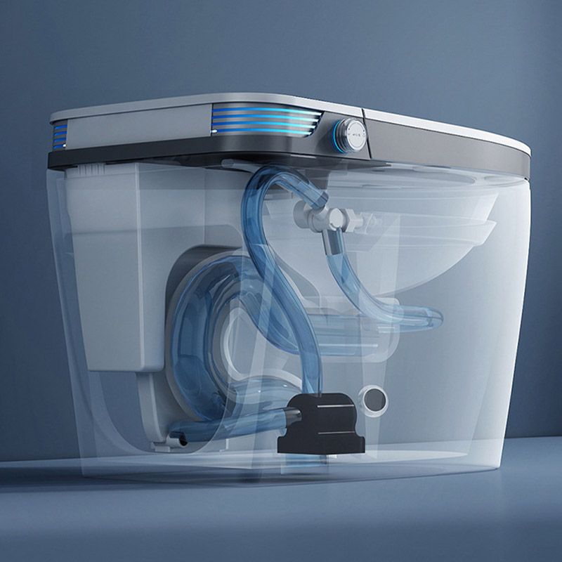 Modern One-Piece Toilet Bowl Floor Mounted Urine Toilet with Slow Close Seat for Washroom