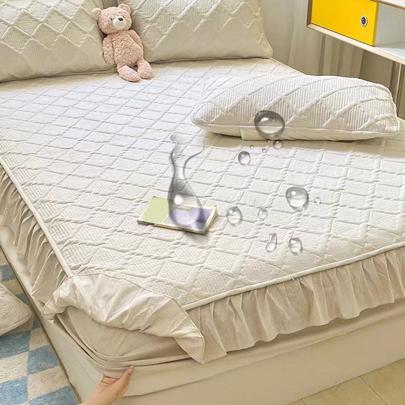 Water Resistant Fitted Sheet Solid Color Sheet 1 Piece Bed Sheet