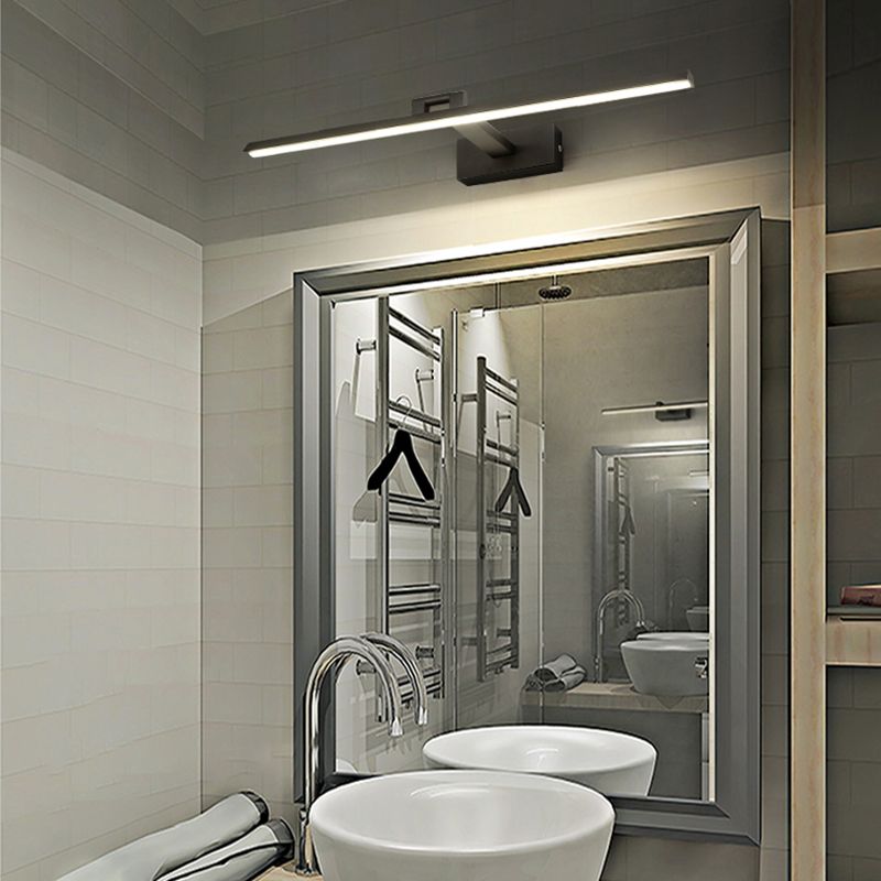 LED Vanity Light Fixture Modernist Mirror Front Lighting with Silicone Shade