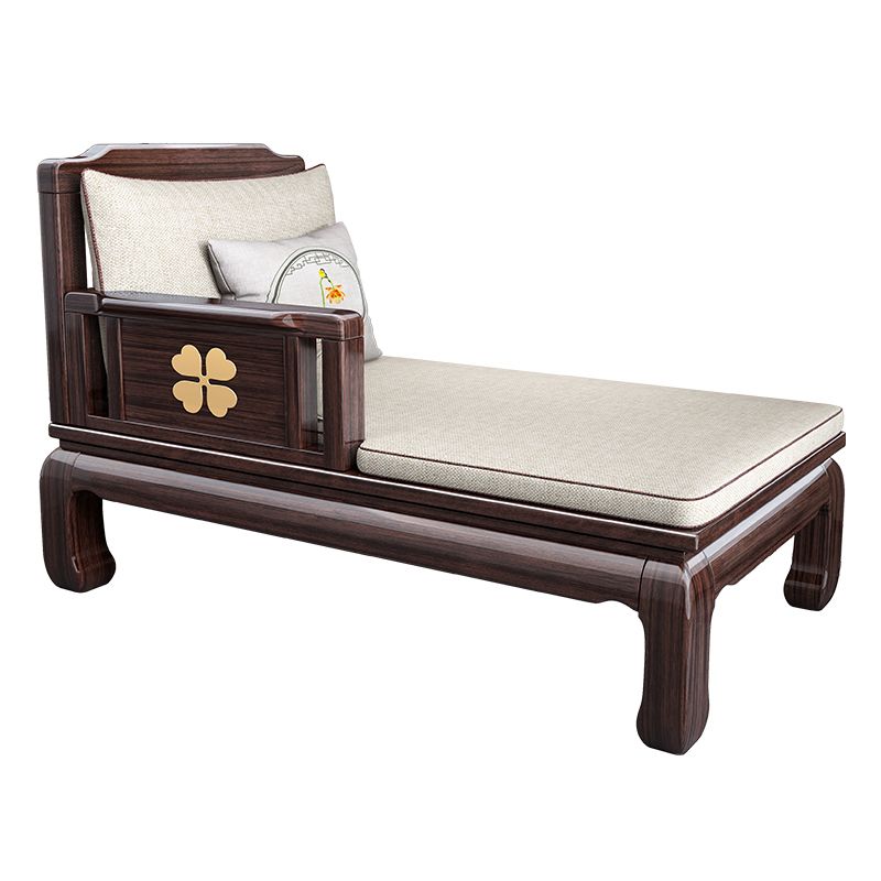Traditional Brown with Arms Chaise Wood for Bedroom Living Room