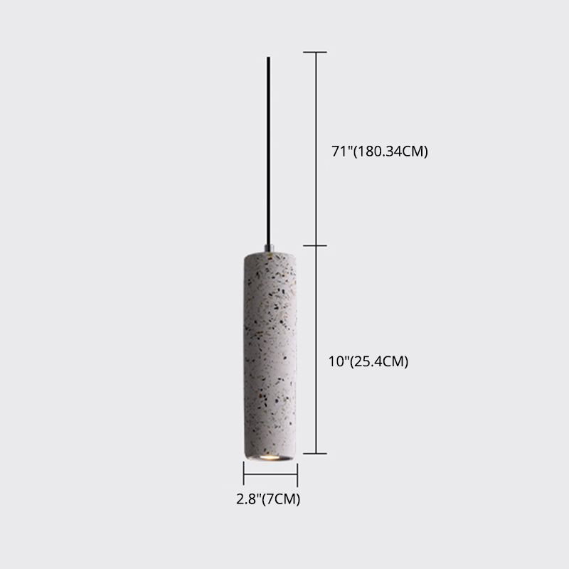 Nordische moderne zylindrische Form Pendelleuchte Beton kleines Suspension Licht für Wohnzimmer
