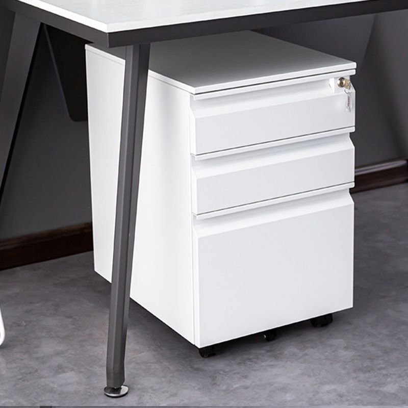 Modern Metal Cabinet Locking Drawers File Cabinet with Castors