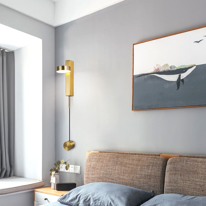 Luz de aluminio nórdica luz geométrica rotatable LED pared apliques para sala de estar