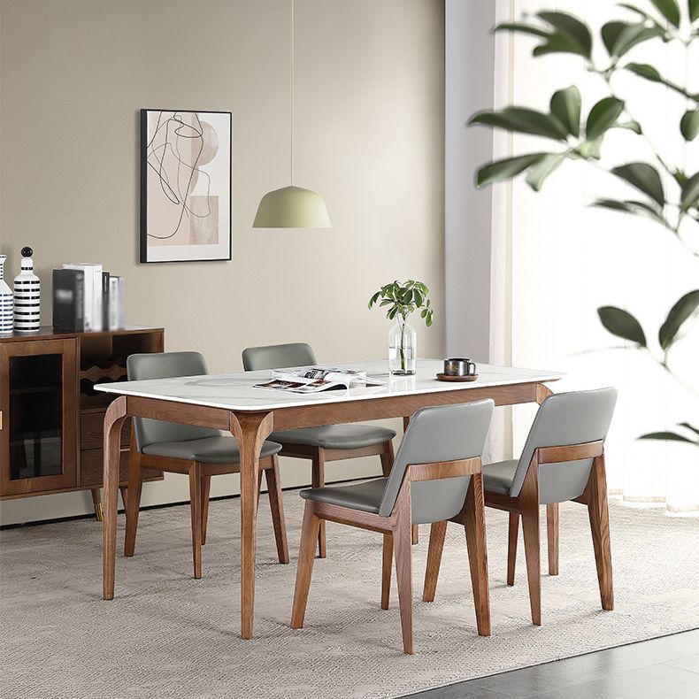 Mesa de madera maciza Mesa Moderna Moderna Mesa Rectangular Sinterizada para comedor para comedor