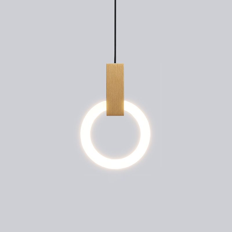 Circle Modern Hanging Light Kit Acrylic LED Pendant Light for Dining Room