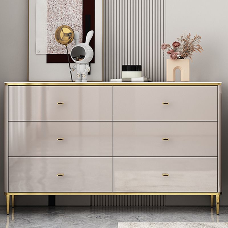 11.7-inch Width Glam Storage Chest Stone Storage Chest Dresser with 3/6 Drawers