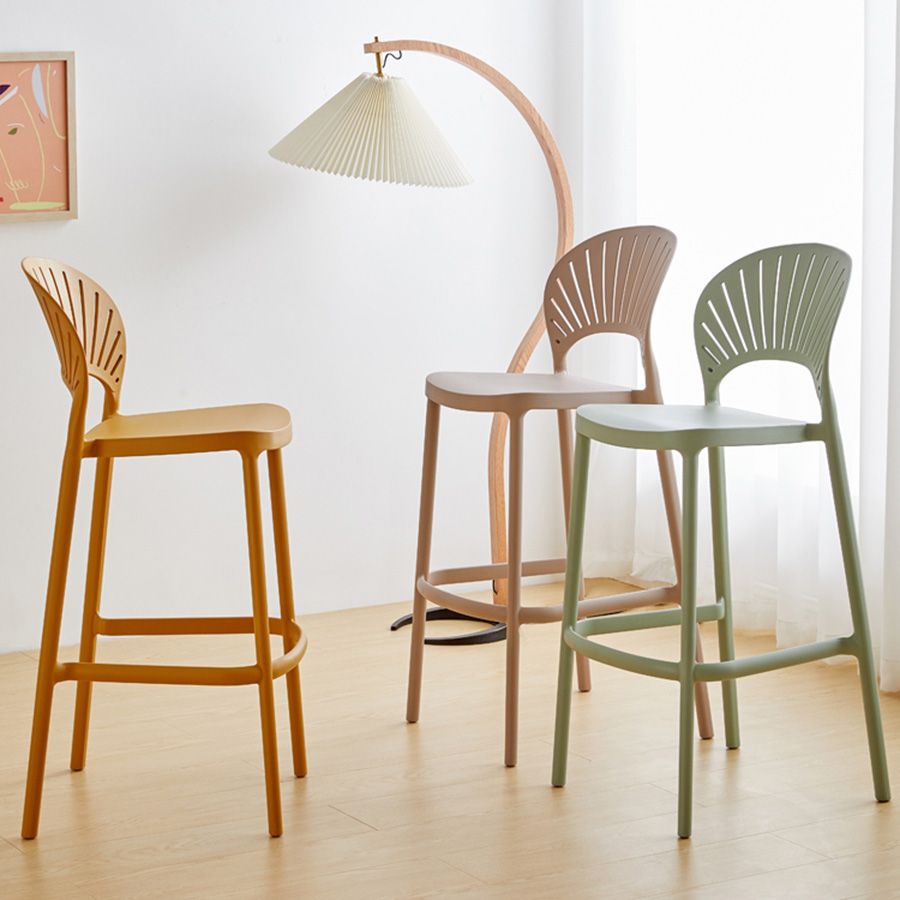 Modern Stackable Bar-stool Plastic Counter Bar Stool for Home