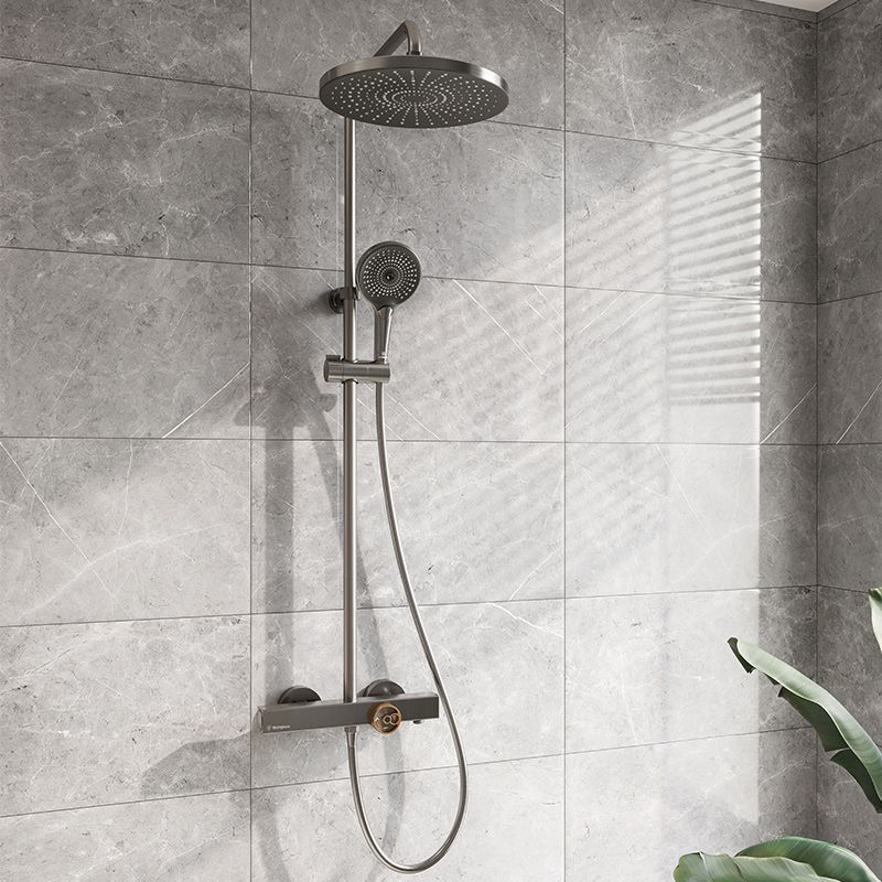 Industial Shower System Color Block Adjustable Spray Pattern Shower Head Combo