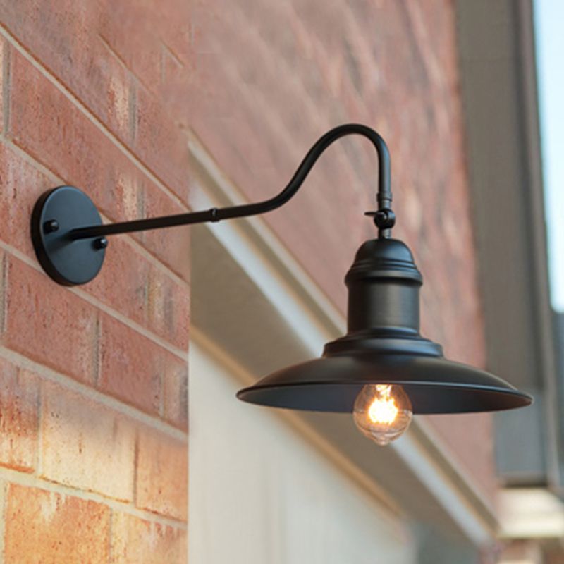 Conical Wall Light Fixture Industrial Style Metal Wall Mount Lighting