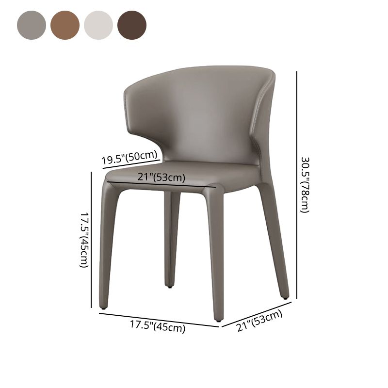 Modern Leather Dining Room Chair Wingback Arm Chair for Home Use (Set of 2)