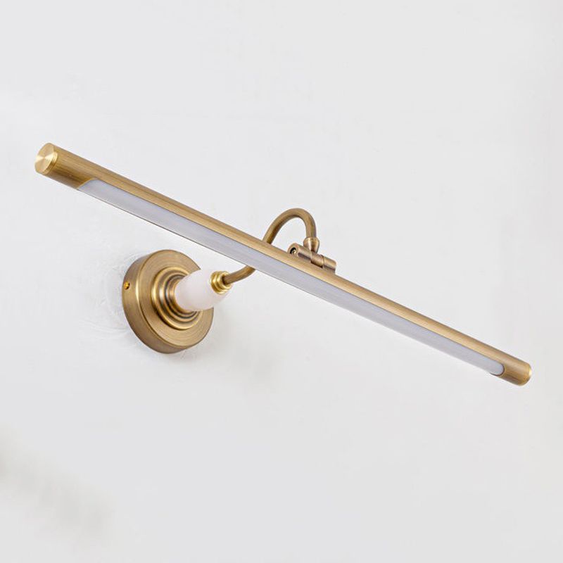 Metal Linear Shape Mirror Wall Light Modern 1-Light Mirror Wall Light Sconces