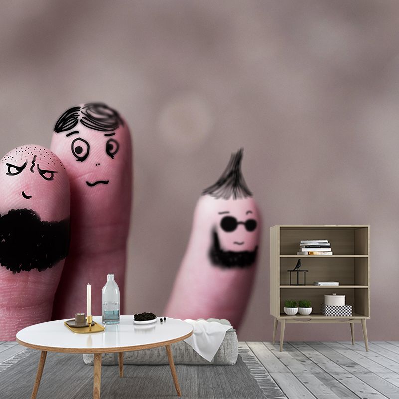 Illustration Environment Friendly Mural Wallpaper Finger Art Indoor Wall Mural