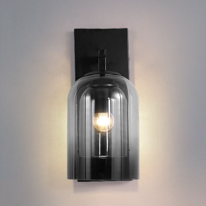 Glass Geometric Shape Sconce Light Modern-Style 1-Light Wall Light Fixtures