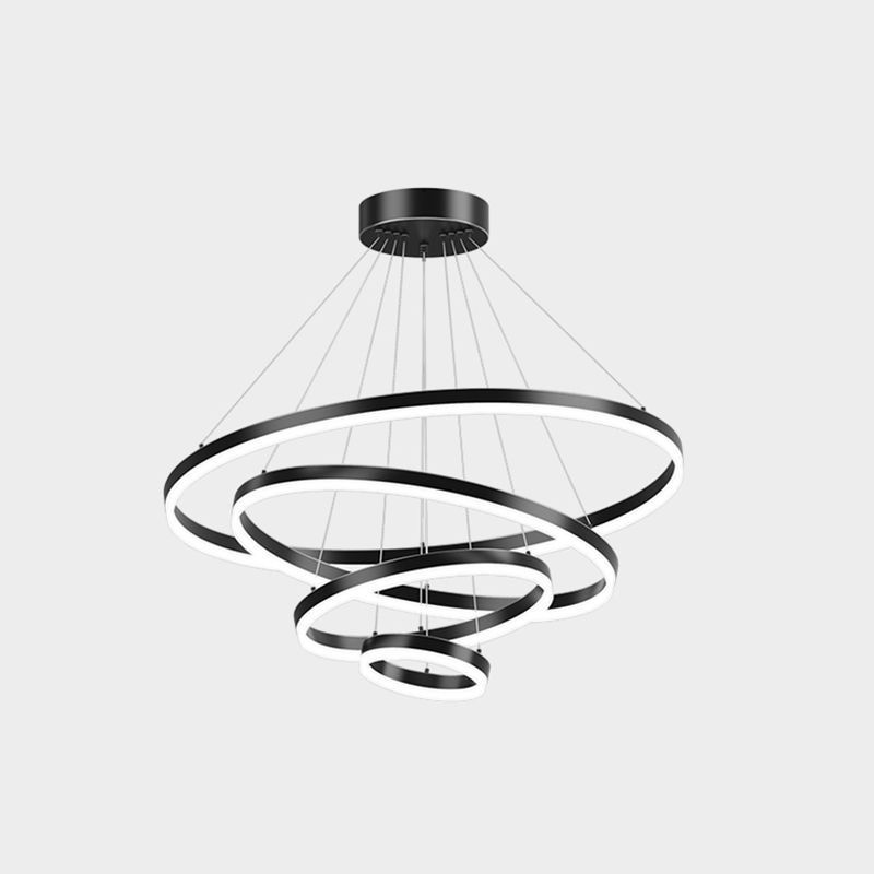 Modern Style Circles Pendant Light Fixtures Metal Multi Lights Suspension Pendant