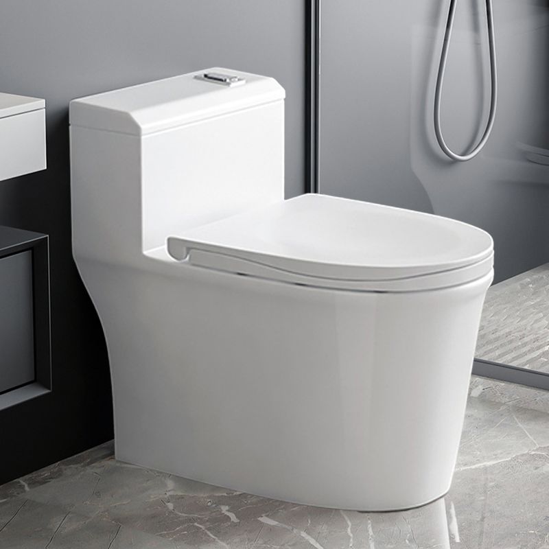 Contemporary 1-Piece Toilet Bowl Floor Mounted White Urine Toilet for Bathroom