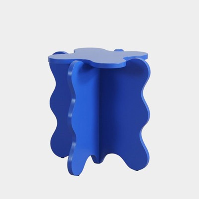 Scandinavian Wooden Coffee Table Free Form Pedestal Cocktail Table Set for Home