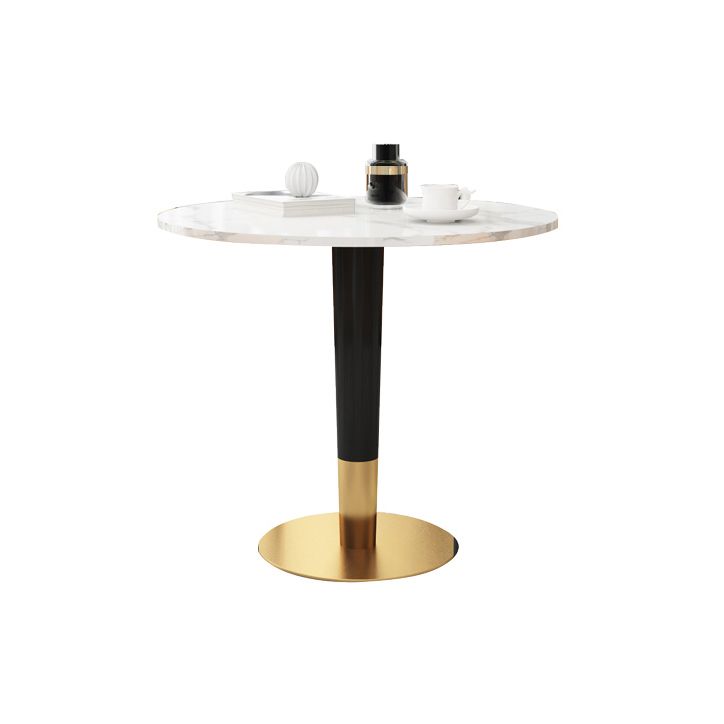 1/2/4/5 Pcs Metal Glam Dining Room Set with Round Table and Arm Chairs Dinette Set