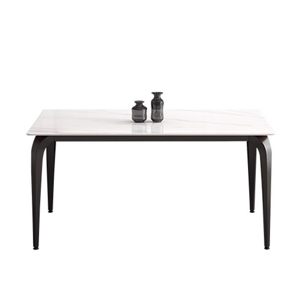 Industrial Sintered Stone Table for Restaurant Rectangle Dining Table with 4 Legs