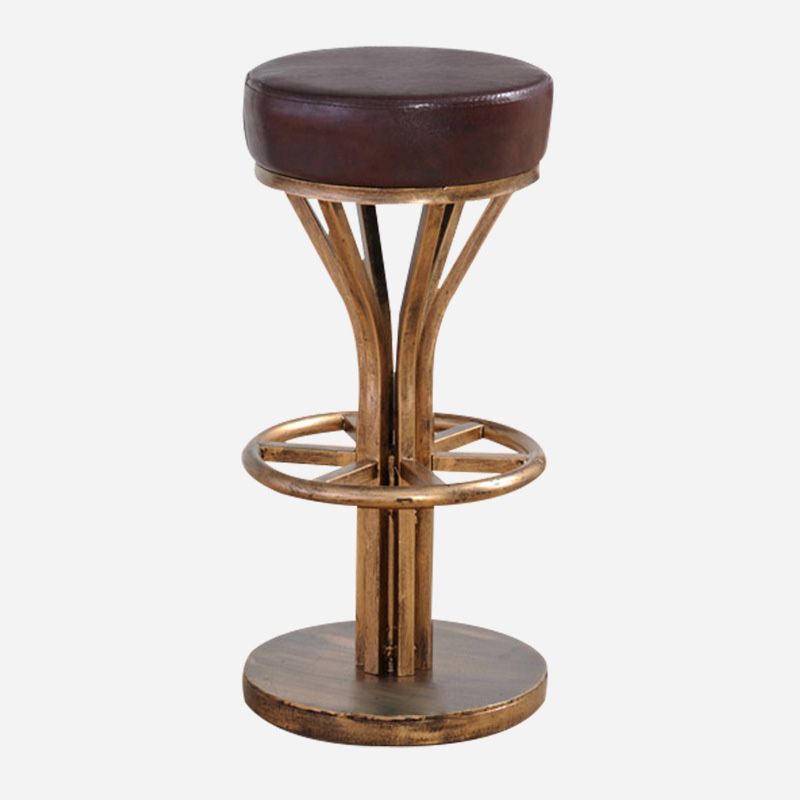 Contemporary Stainless Steel Counter Height Stools Backless Stool