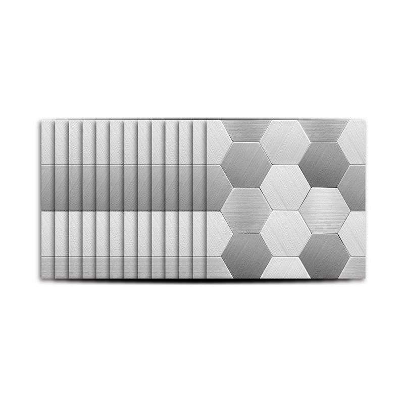 Geometry Hexagon Pattern Wallpapers 50 Pcs Modern Smooth Wall Decor for Home, Stick On