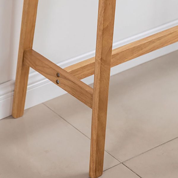 Modern Rectangle Fixed Bar Table Solid Wood Counter Height Bar Dining Table