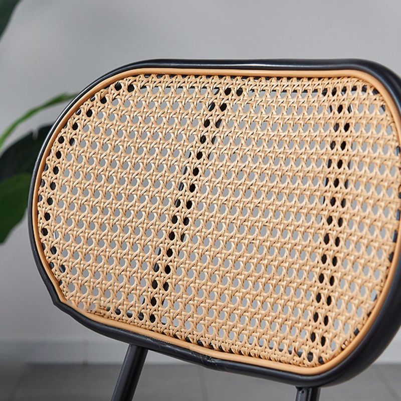 Scandinavian Low Back Armless Stool Velvet Upholstered Counter Stool