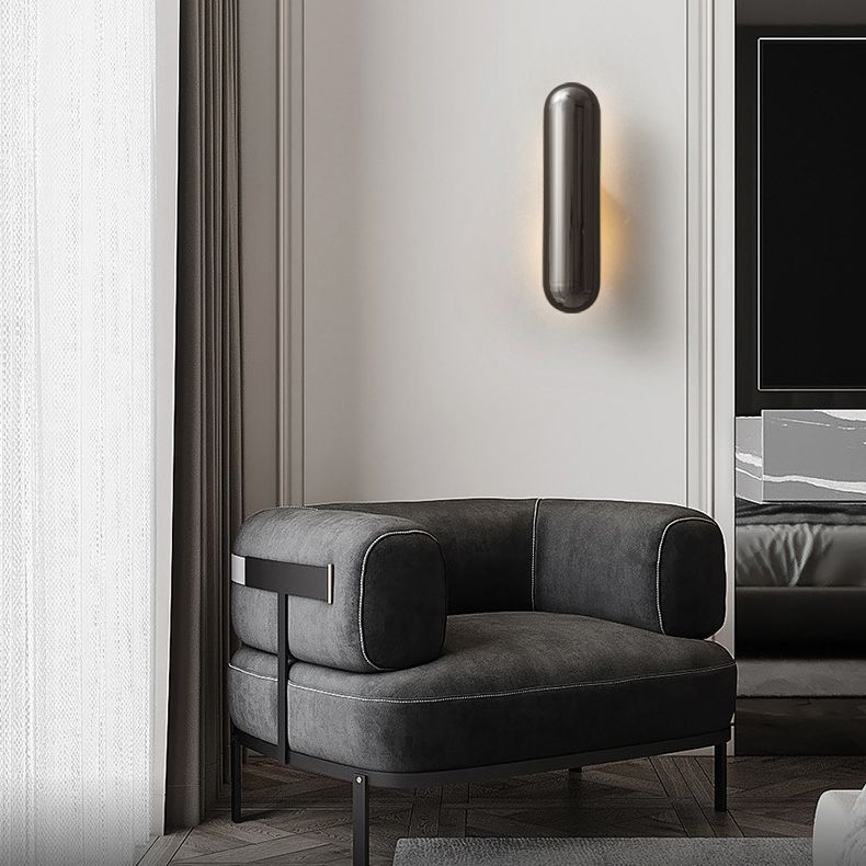 Capsula wall light sconce in stile contemporaneo a led lampada montata a parete in metallo