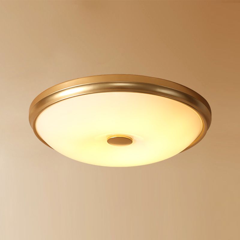 Plafonnier de style rustique américain plafonnier en verre blanc pour salle à manger