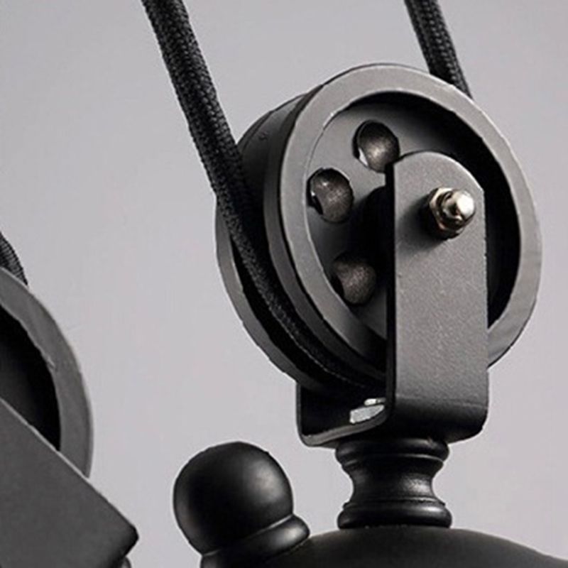 Metal 3 Lights Island Pendant Lighting Pulley Industrial Island Light Fixtures for Dining Room