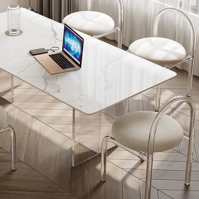Contemporary 1/2/5/6 Pieces Dining Set Rectangle Acrylic Dining Room Set