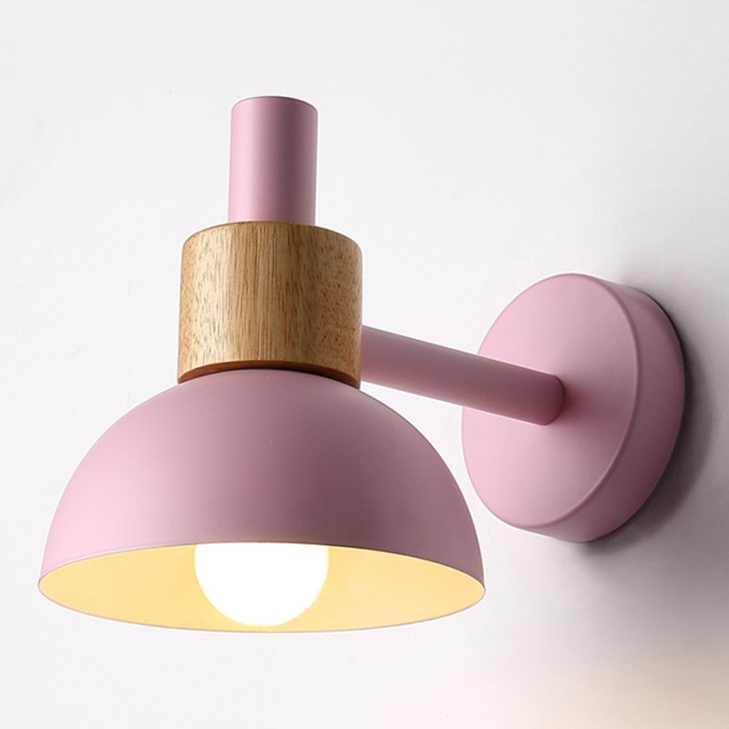 Metal Bowl Shape Wall Light Modern Style 1 Light Wall Light Sconce