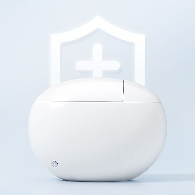 Round Floor Mount Bidet with Heated Seat and Antimicrobial Contemporary Bidet