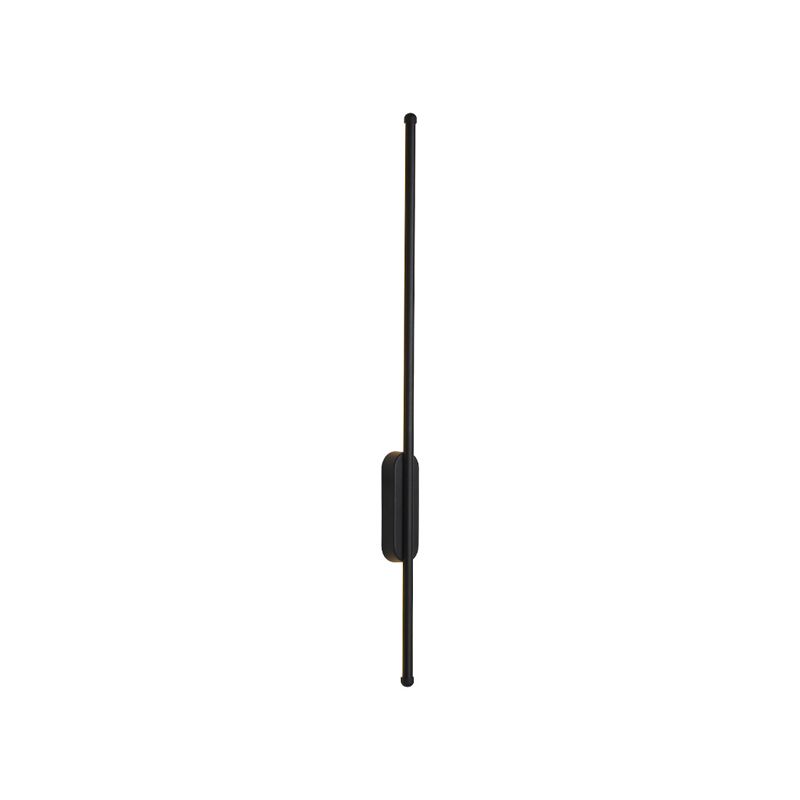 Contemporary Linear Sconce Lights Metal 1 Light Wall Mount Light Fixture in Black